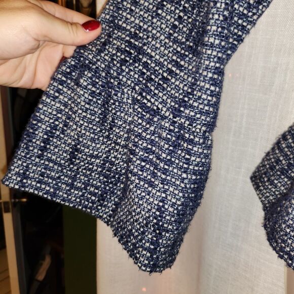 Sail to Sable Blue Blazer with Flared Sleeves - Picture 5 of 14